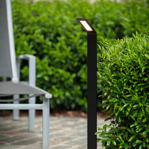 Lucide LAWFORD - Bollard light - LED - 1x6W 3000K - IP54 - Black - atmosphere 1